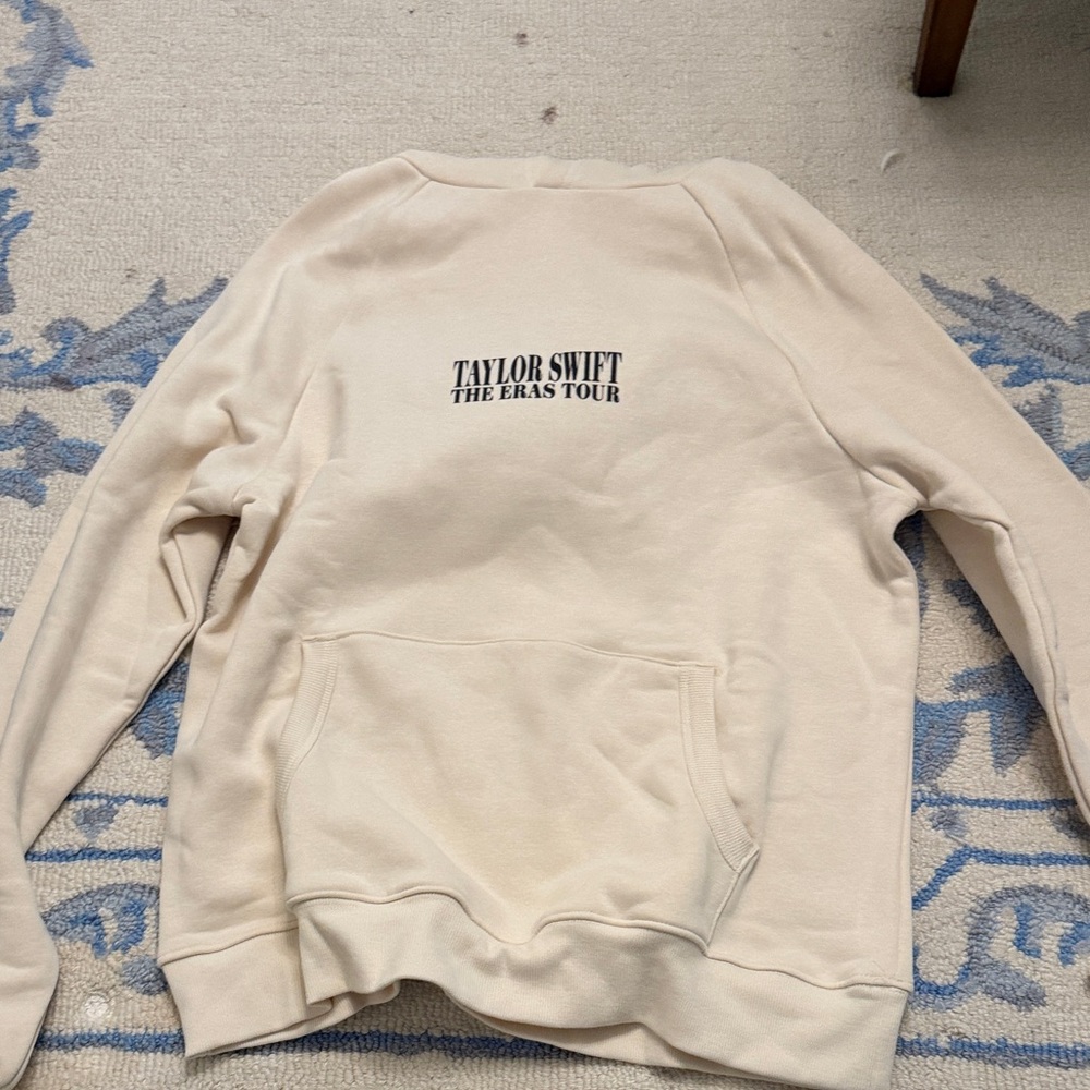 Taylor Swift Multicolor Graphic Cream Sweatshirt